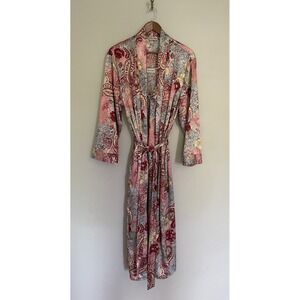 Delicates Satin Slip Nightgown With Matching Robe. Medium. Pajama Set.